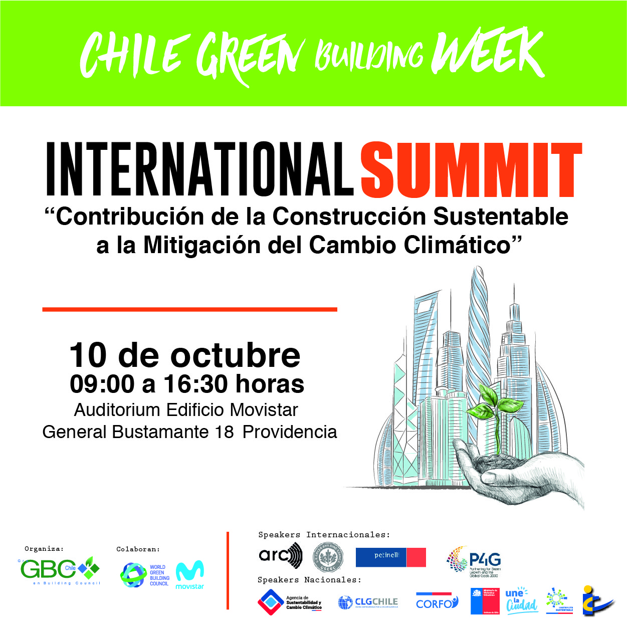 Chile GBC realizará Summit International sobre Construcción Sustentable y Cambio Climático