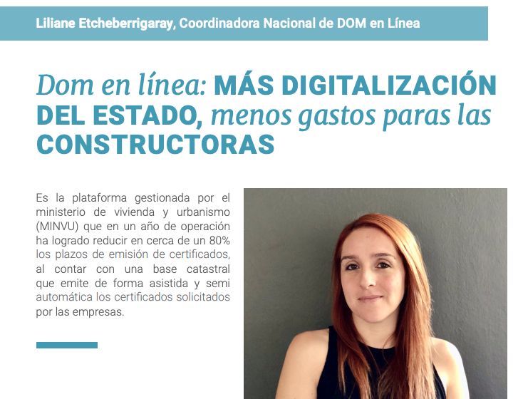 Dom en línea: MÁS DIGITALIZACIÓN DEL ESTADO, menos gastos paras las CONSTRUCTORAS