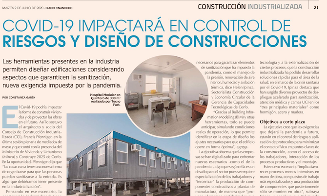 COVID-19 IMPACTARÁ EN CONTROL DE RIESGOS Y DISEÑO DE CONSTRUCCIONES
