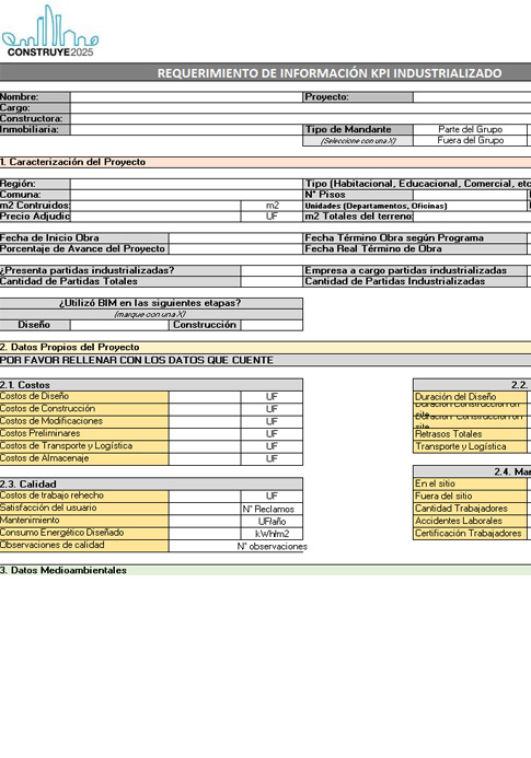Formulario Requerimiento de Información KPI Industrializado