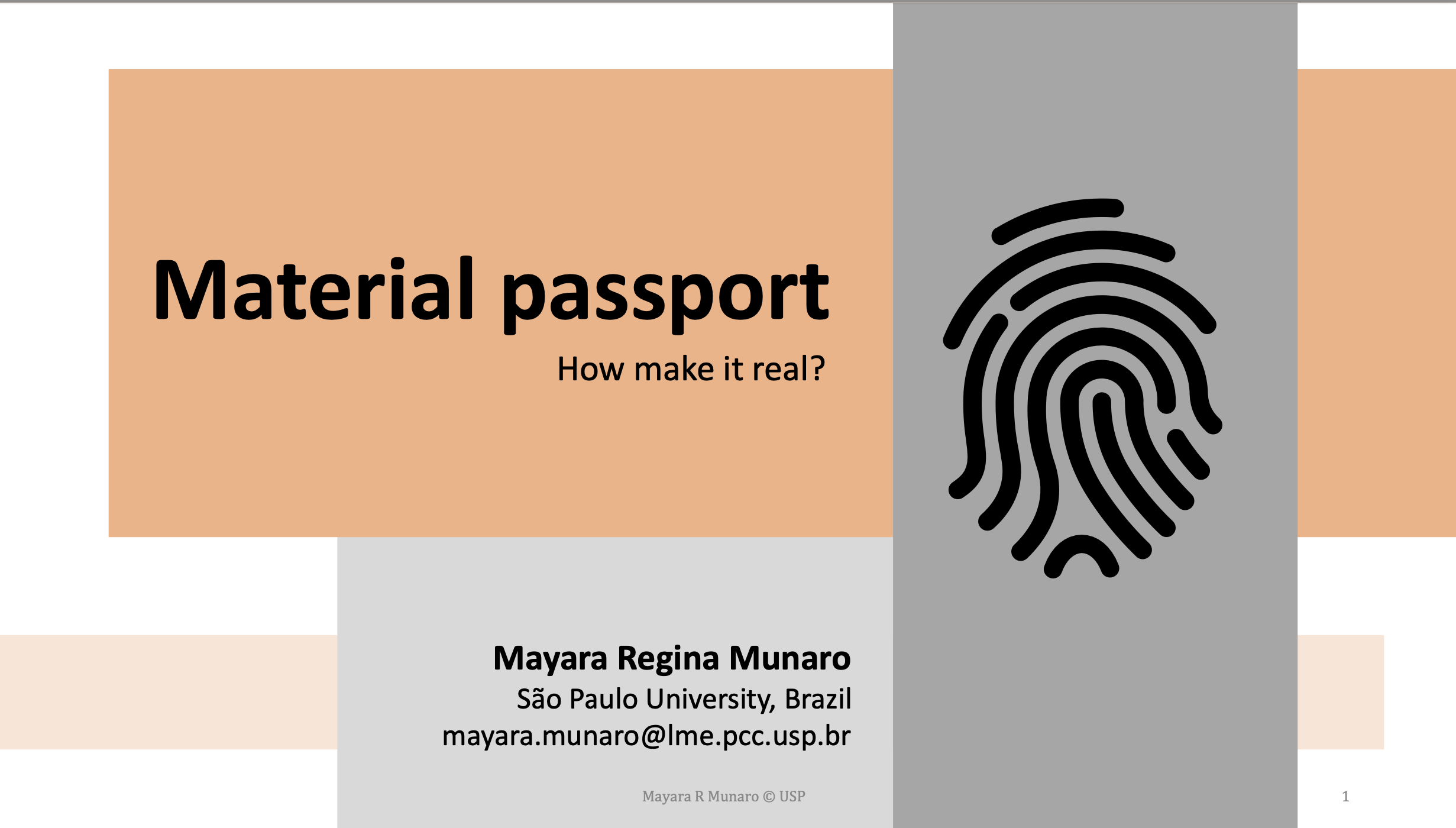 Material passport How make it real?