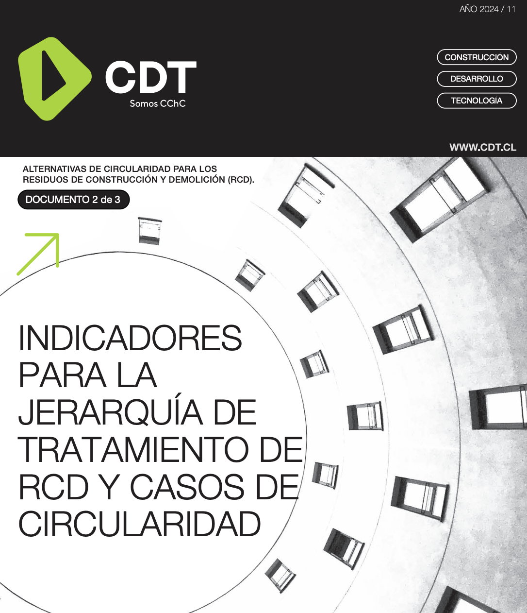 Indicadores para la jerarquía de tratamiento de RCD y casos de circularidad